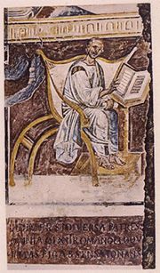 Oudste afbeelding van Augustinus (6e eeuw)