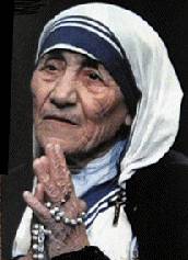 Moeder Teresa is een eigentijdse afbeelding van de onthechting om mensen bij te staan.